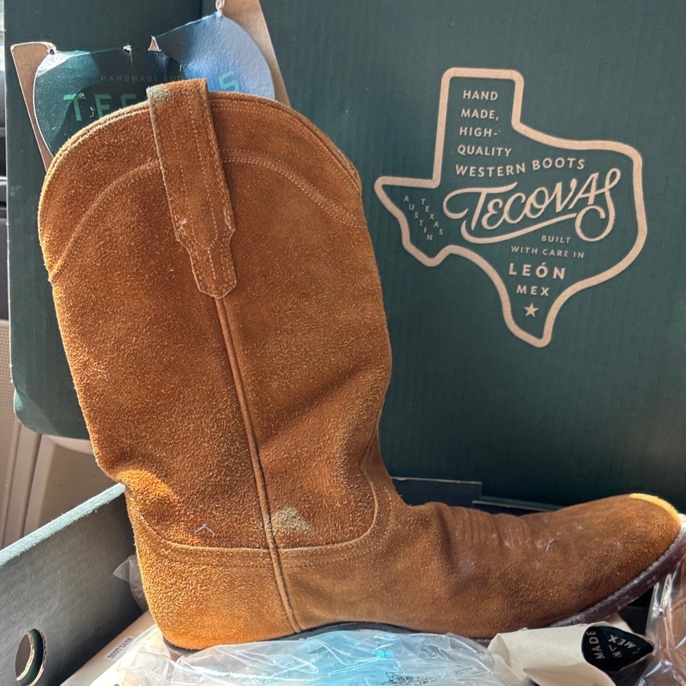 Tecovas Brown Suede Western Boots